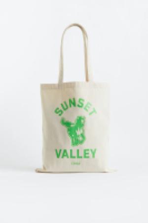 Printed canvas shopper