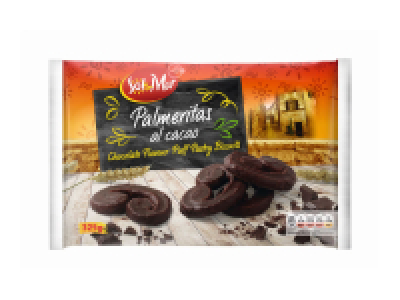 Palmeritas al Cacao Chocolate Flavour Puff Pastry Biscuits