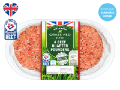 Birchwood 4 Beef Quarter Pounders Grass Fed
