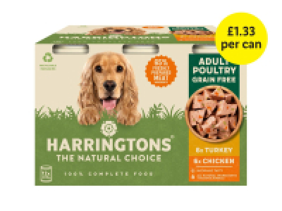 Harringtons Poultry Wet Dog Food Cans