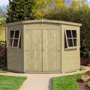 Shire Pressure Treated Corner Shed - 8ft x 8ft