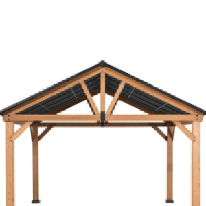 Sunjoy Cedar Wood Gazebo Tödi - 399Cm X 335Cm, Anthracite