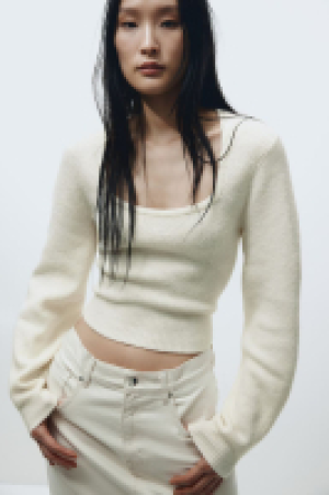 Rib-knit jumper