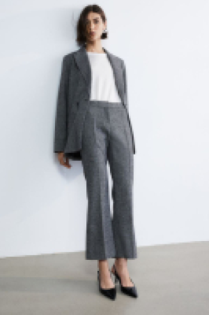 High-waisted tailored trousers