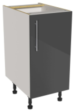 Orlando Dark Grey Gloss Slab Base Unit - 400mm