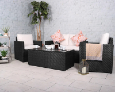 tofs  Royalcraft Berlin Four Seater Corner Lounging Set in Black