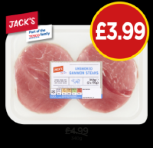 Jacks Unsmoked Gammon Steaks