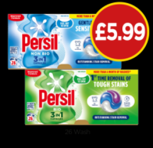 Persil Non Bio 3 in 1, Bio £5.99