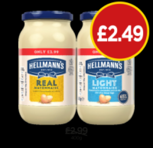 Budgens  Hellmanns Real Mayonnaise, Light