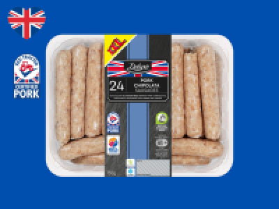 Deluxe 24 British Pork Chipolata Sausages