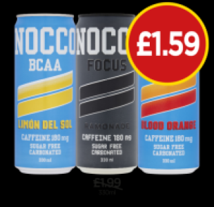 Nocco BCAA Limón Del Sol, Blood Orange, Focus