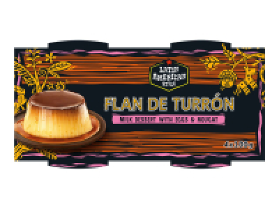 Latin American Style Flan Turrón Dessert