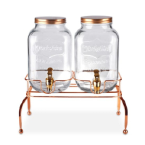 The Vintage Company Double Glass Drinks Dispenser - Copper £19.99
