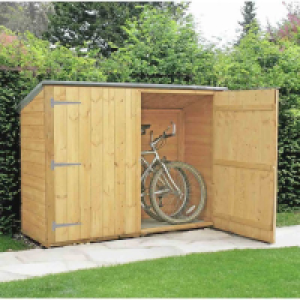 Shire 6ft x 2ft Wooden Pent Bike Store £223.99