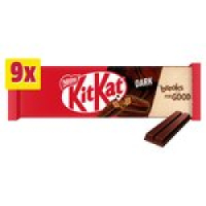Kit Kat 2 Finger Dark Chocolate Biscuit Bar Multipack 9 Pack