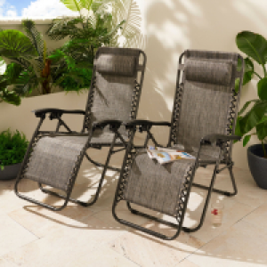 tofs  Outmore Zero Gravity Sun Lounger Pack of 2