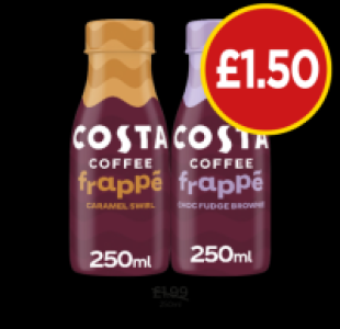Budgens  Costa Frappé Caramel Swirl, Choc Fudge Brownie