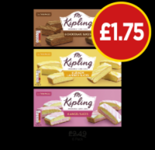 Mr Kipling Chocolate Slice, Lemon Slices, Angel Slices