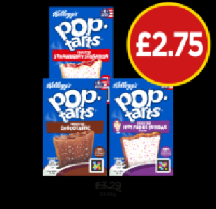 Pop Tarts Frosted Strawberry, Choctastic, Hot Fudge Sundae