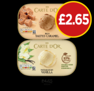 Budgens  Carte DOr Salted Caramel, Madagascan Vanilla