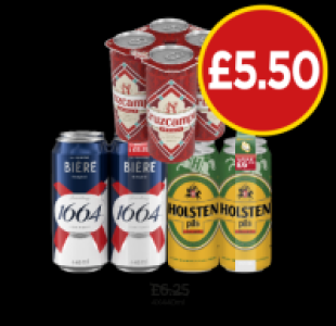 Budgens  Cruzcampo, Kronenbourg, Holsten