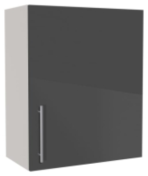 Orlando Dark Grey Gloss Slab Wall Unit - 600mm