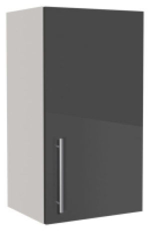 Orlando Dark Grey Gloss Slab Wall Unit - 400mm
