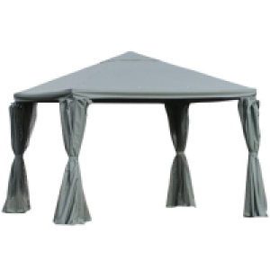 RobertDyas  Outsunny 3 x 3m Aluminium Gazebo w/ Netting and Sidewall