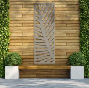 Wickes  Fern Stone Grey Decorative Garden Screen - 1800 x 600mm