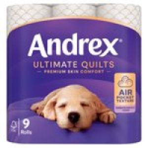 Andrex Ultimate Quilts Toilet Tissue 9 Rolls £5.00
