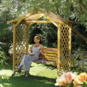 RobertDyas  Rowlinson Dartmouth Garden Arbour Swing Seat
