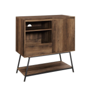 QDStores  Deco Cabinet Brown 2 Doors 2 Shelves 1 Drawer