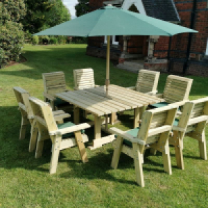 QDStores  Ergo Garden Patio Dining Set by Croft - 8 Seats