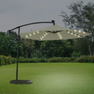 QDStores  Overhang Garden Parasol by Croft - 3M Cream