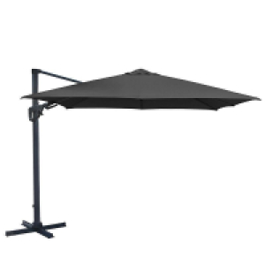 QDStores  Cantilever Garden Parasol by Wensum - 3.5 x 3.5M Grey
