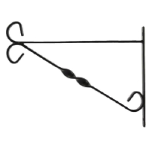 QDStores  Hanging Basket Wall Bracket 11 inch Black