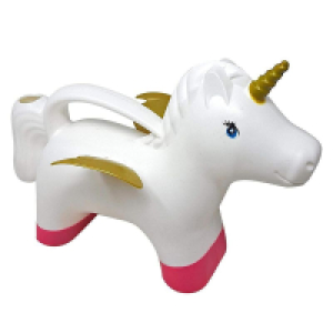 QDStores  Unicorn Watering Can White Pink And Gold 1.6 Litre