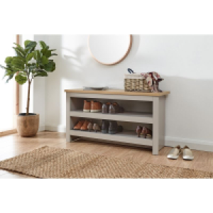 QDStores  Lancaster Large Shoe Storage Grey 3 Shelves