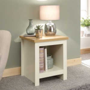 QDStores  Lancaster Side Table Cream 1 Shelf