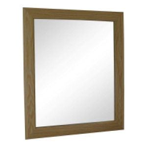 QDStores  Contemporary Wall Mirror Brown 59cm