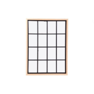 Georgian Wall Mirror Black & Brown 80cm