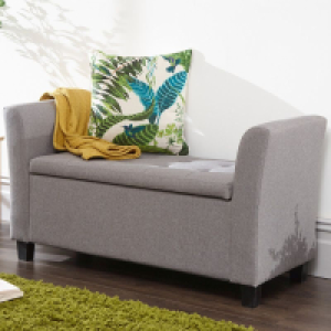 QDStores  Verona Window Seat Fabric Light Grey