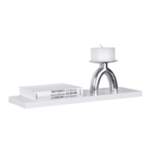 QDStores  60cm White High Gloss Floating Shelf
