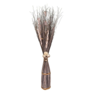 QDStores  Twisted Stem Vase With Dried Blue Grey & Cream Flowers