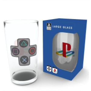 QDStores  Large Playstation Buttons Glass 400ml