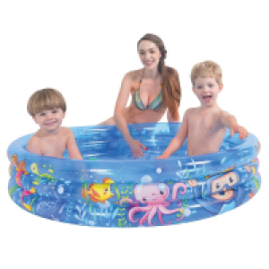 Sea World 3 Ring Inflatable Paddling Pool 1.2m