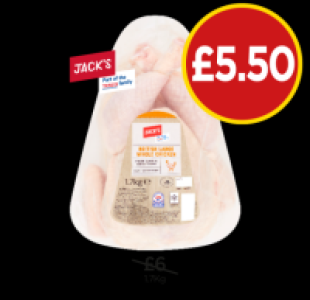 Jacks British Large Whole Chicken £5.50