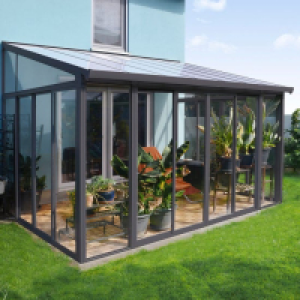 RobertDyas  Canopia by Palram SanRemo 3m x 4.25m Veranda - Grey