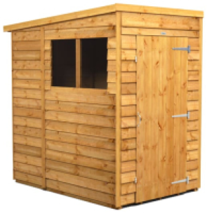 Power Sheds Pent Overlap Dip Treated Shed - 4 x 6ft