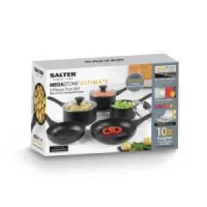 Salter 5Pc Ultimate Pan Set Black X15 £59.99